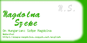 magdolna szepe business card