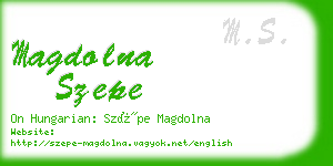 magdolna szepe business card